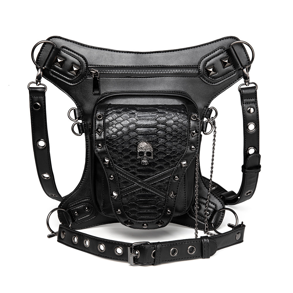 New Bags Women Halloween Skull Outdoor Riding Waist Rivet Ladies Crossbody Bag ddmymoon