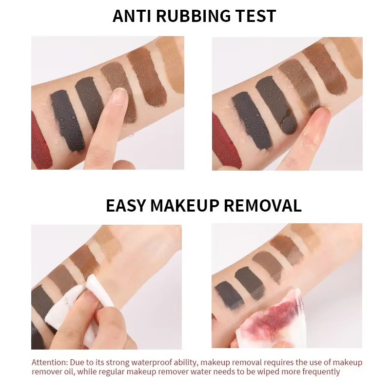 6 Color Eyebrow Gel Professional Eyebrow Enhancers Cream Natural Liquid Dyeing Eyebrow Set Brow Tattoo Pigments Lasting Waterproof Eyebrow Gel Long La