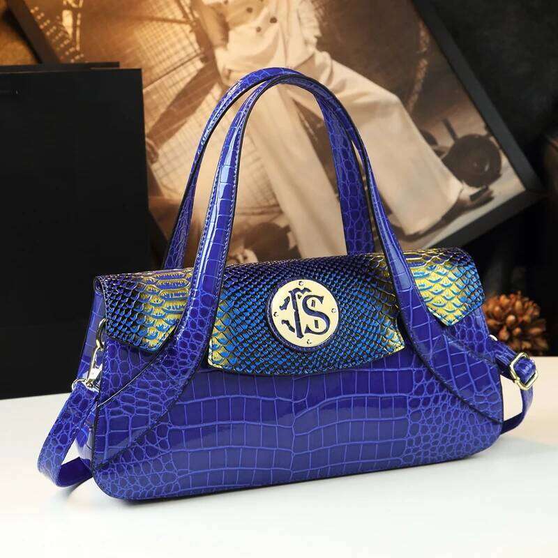 Genuine Leather Women's Bag Fashion Snake Pattern Ladies Tote Handbags Large Capacity Mom Shoulder Crossbody Bags