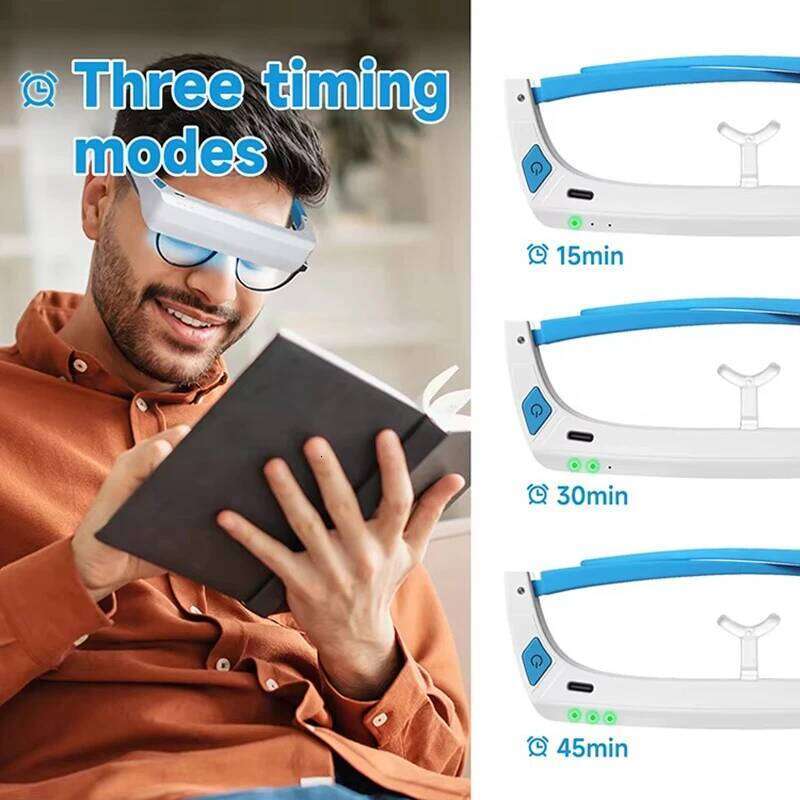 SAD Light Therapy Glasses Anti-Aging Eyes Fatigue Relief Relaxation Phototherapy Eye Massage assage Beauty Device