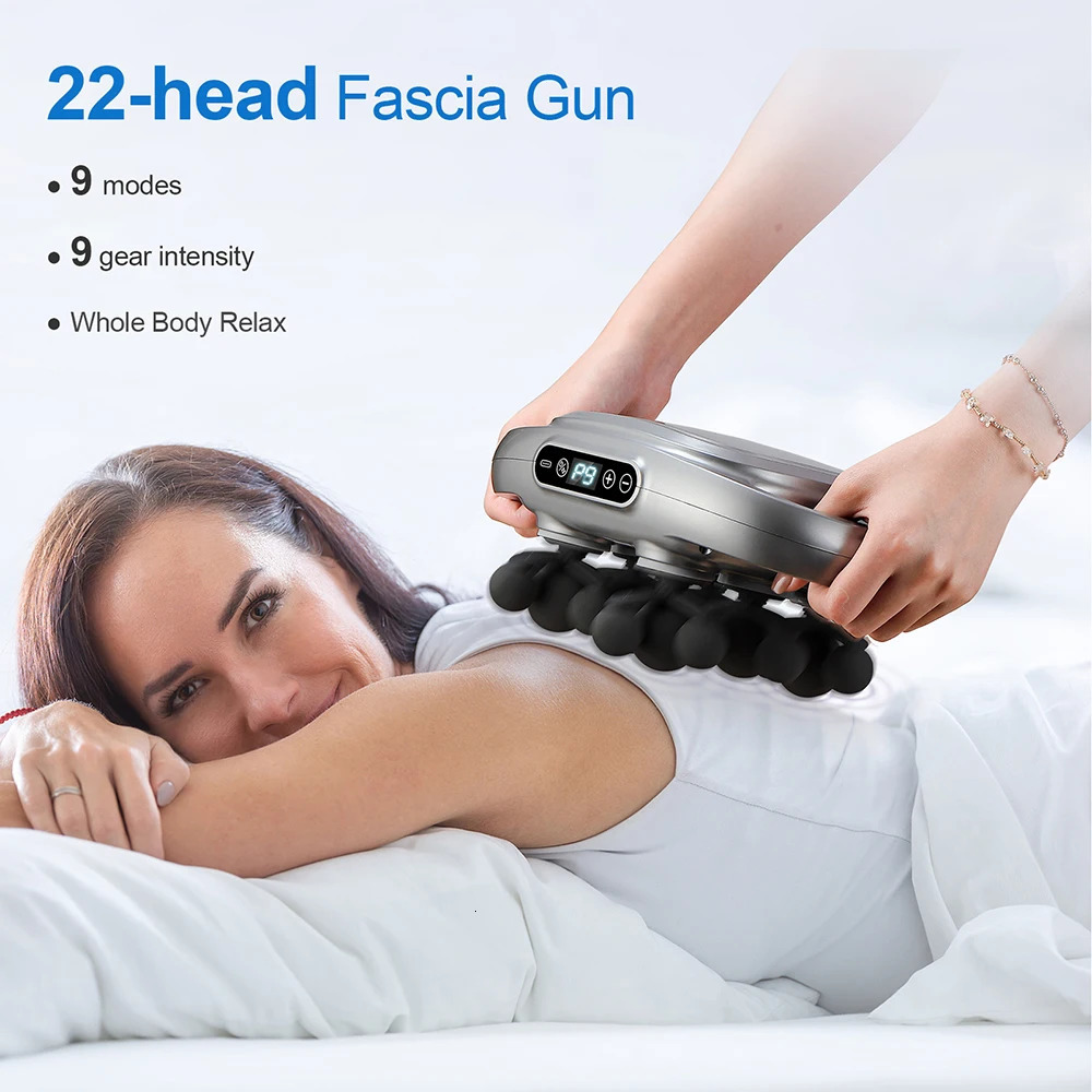 22Head Fascia Gun HighFrequency Vibration Body Massage Back and Waist Massager Neck Shoulder Muscle masajeador 250714