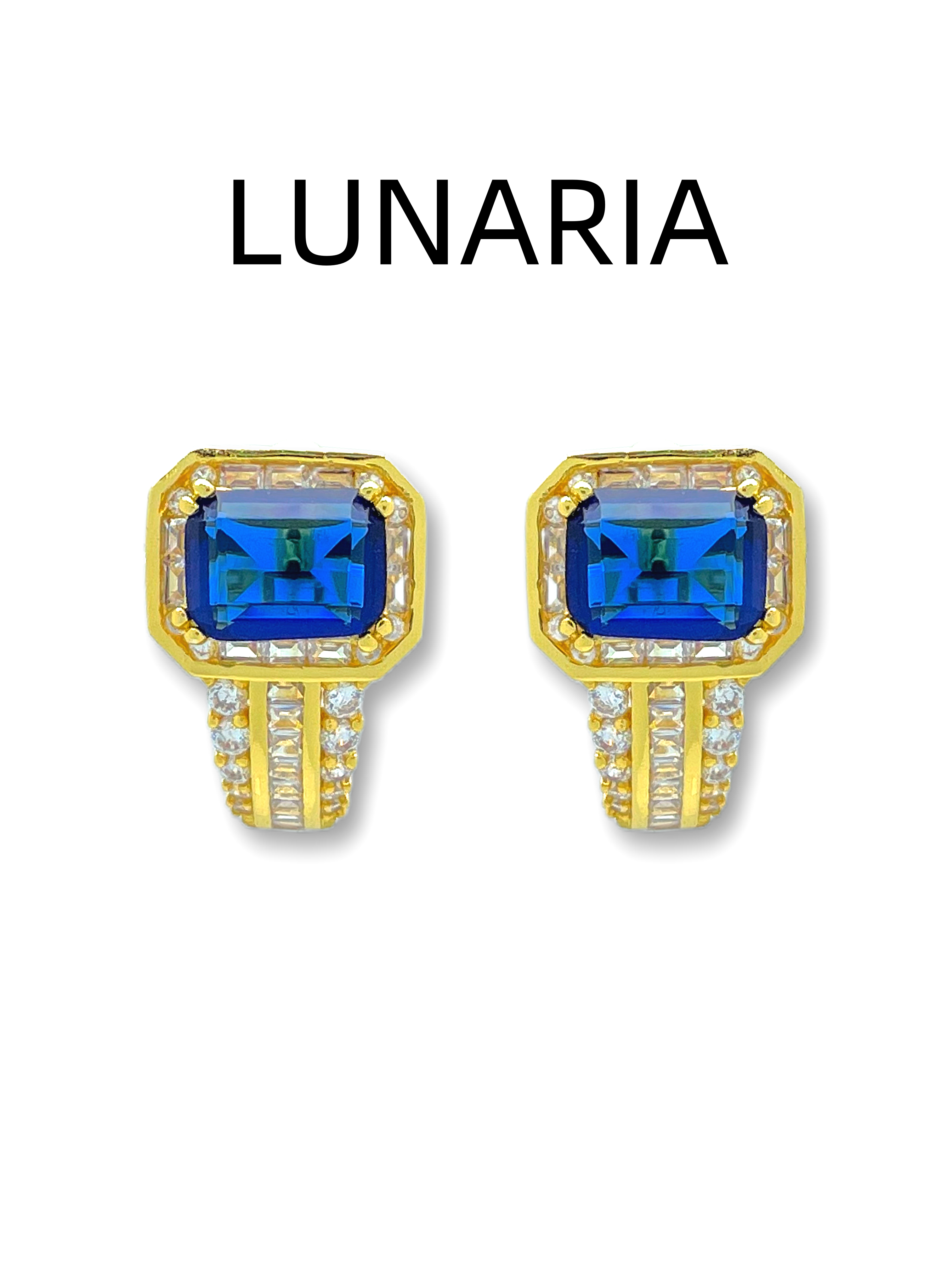 Minimalist Style Gold Plated Earrings with Sterling Silver Ear Posts for Women