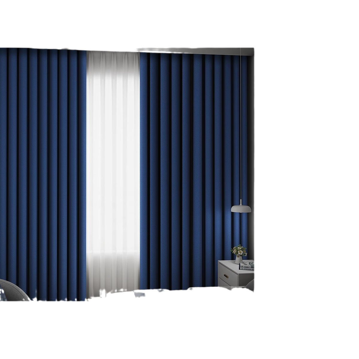 YL-36738 Punch-free sunshade curtains, fully blackout curtains, finished curtains, strong blackout and heat insulation floating curtains, blackout cur