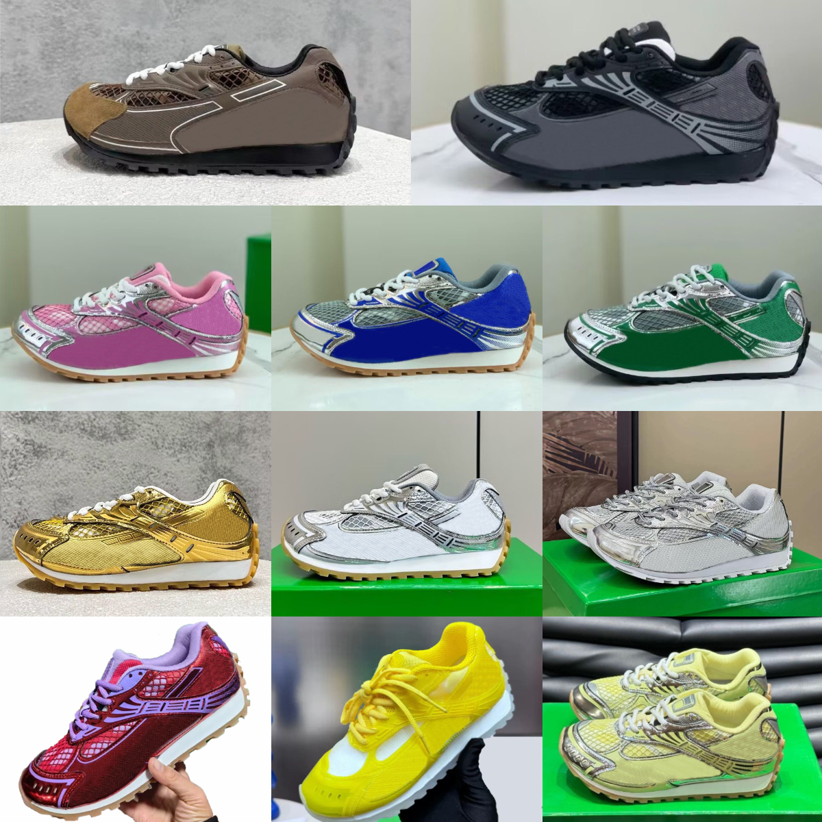35-46 Designer Pink Yellow Gold Blue Casual shoes sneakers men women Sneakers Low Shoes platform dad shoe merlot silver black top quality outdoor Trainers
