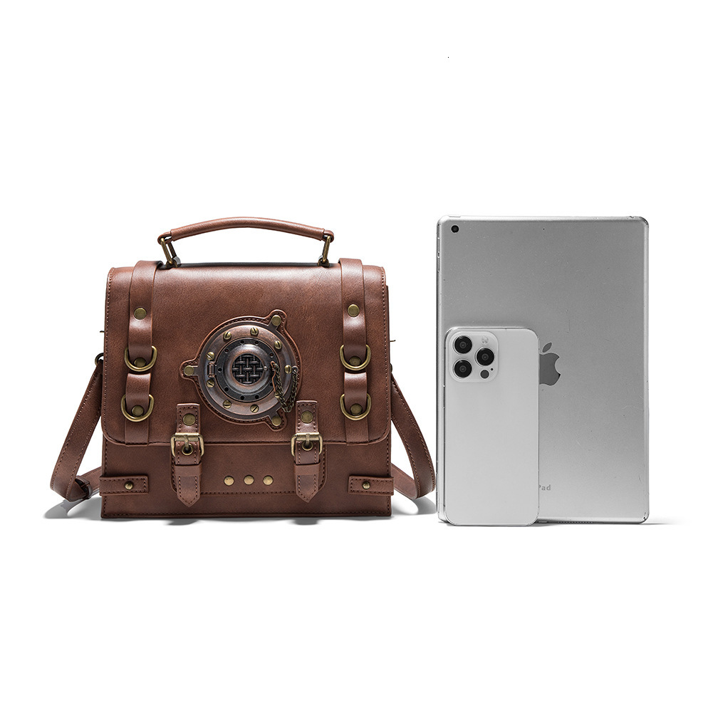 Steampunk Style PU Leather Women's Shoulder Crossbody Bag Creative Niche Handbag ddmymoon