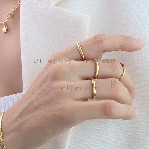 Mechanical Heavy 18K Gold Watchband Chain Ring Band Designer Jewelry No Tarnish Stainlss Steel Finger Tail Rings for Women Men Gift Fine Jewelry