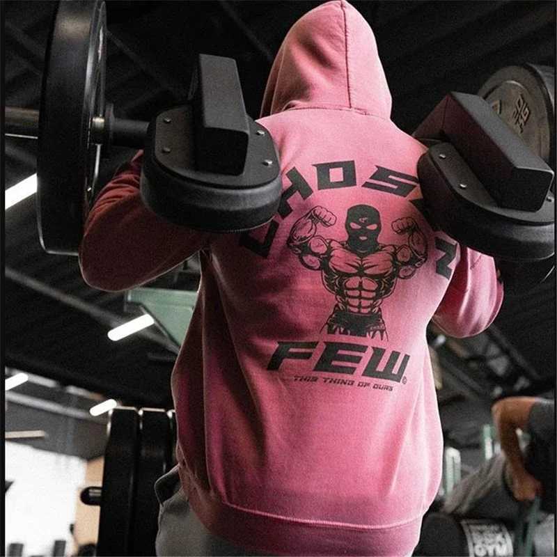 Mens popular cotton hooded sweater high kangaroo pocket jacket gym fitness leisure fashion top winter brand clothing W250408