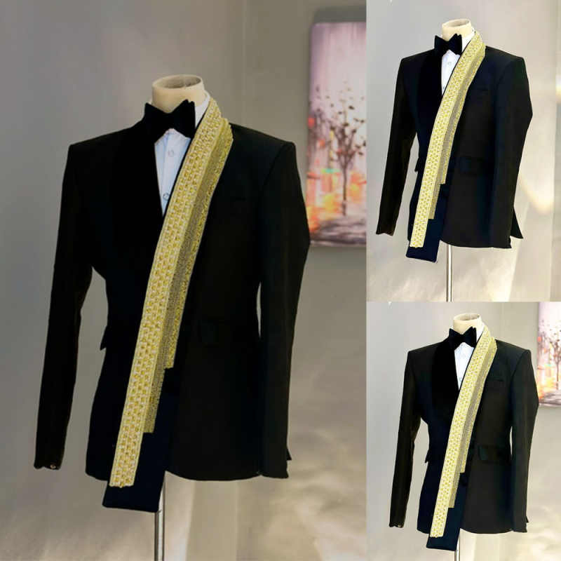 Customized Men Suits 1 Pieces Blazer Single Breasted Crystal Diamonds Business Occasions Wedding Tuxedo