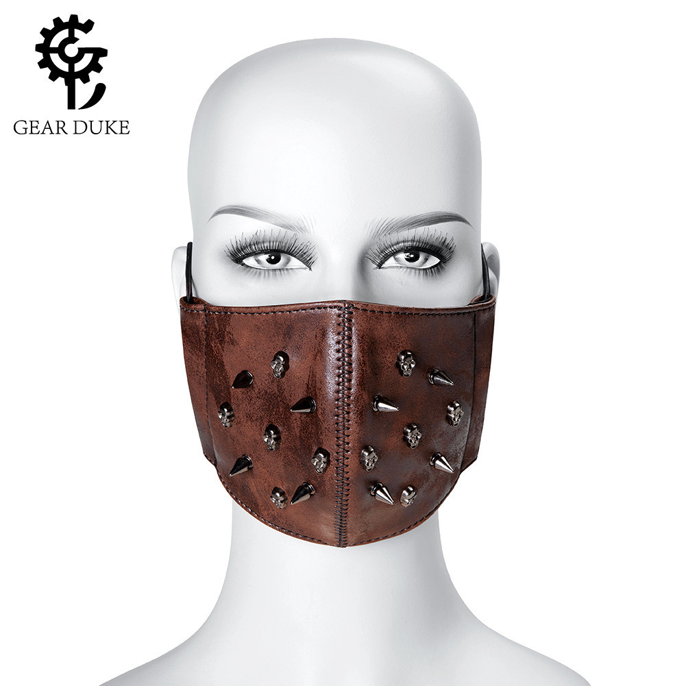 Halloween Punk Skull Rivet Riding Dust Mask Decoration Props ddmymoon