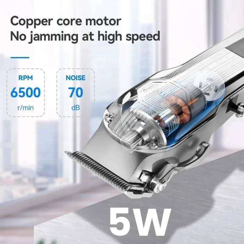 Kemei KM-517 USB Digital Display Trimmer Professional High Quality Electric Hair Clipper Men Rechargeable Clippers