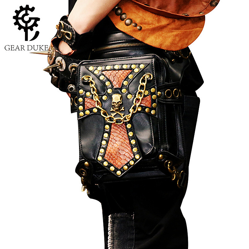 for Women Fashion Chain Color-Block Snake Pattern Rivet PU Women's Crossbody Men's Waist Bag ddmymoon