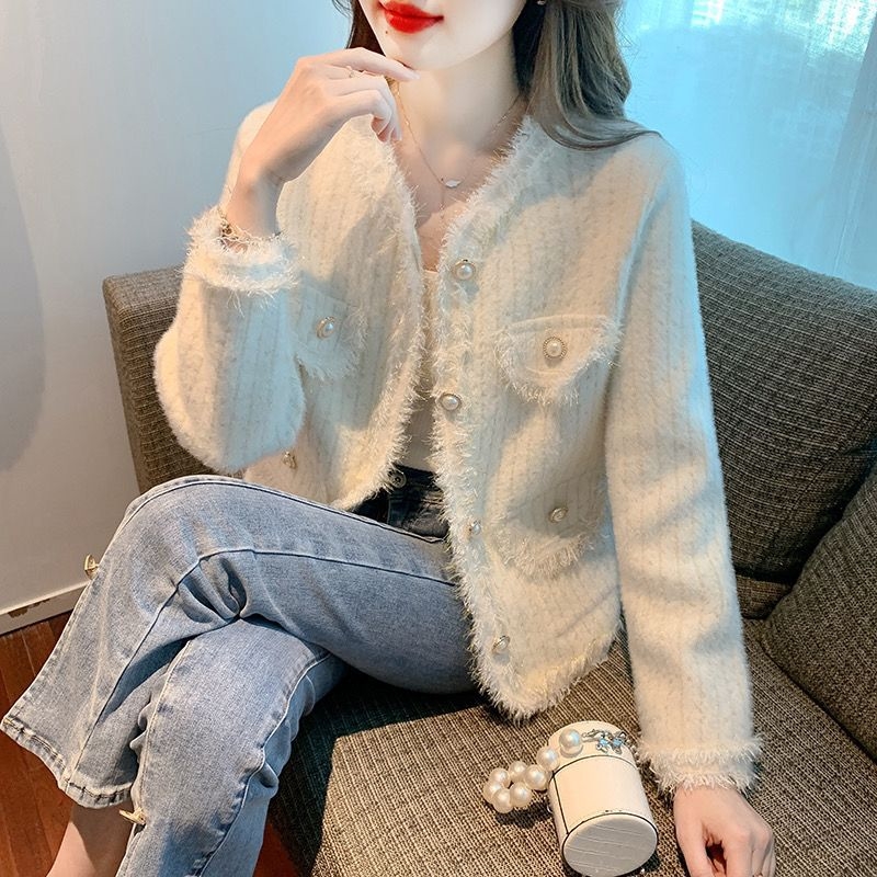 Designer Clothing French New Style Super Nice mink fleece coat for women 2025 autumn Comfortable and fashionable cardigan top trend free shipping