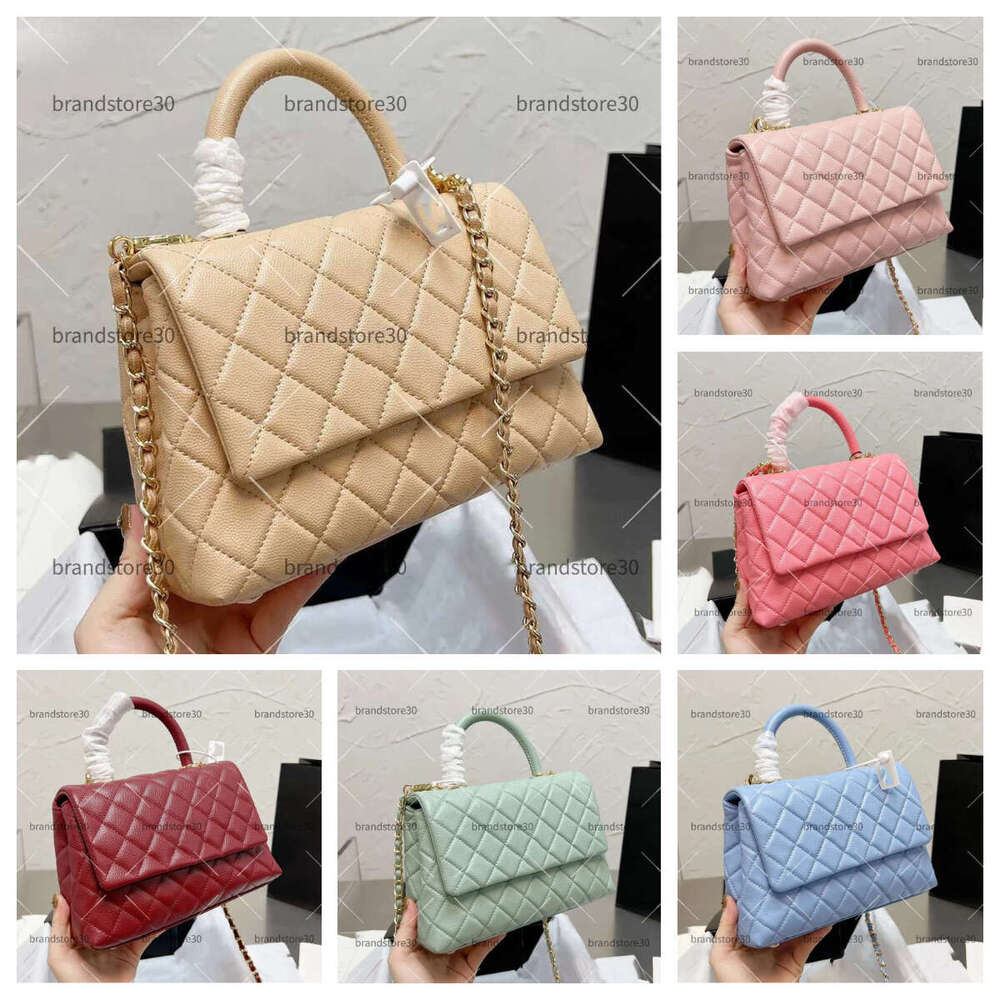 10A CC Classic COCO Tote Designer Mini Bag Top Caviar Calf Leather Quilted Plaid Chain Handle Single Flap Selzburg Crossbody Outdoor2025