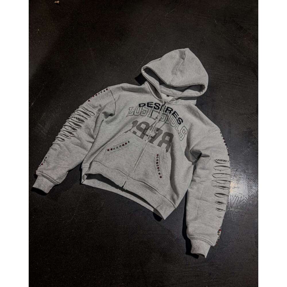 Trendy Casual High Street Letter Print Sweatshirt Unisex Brick Hoodie