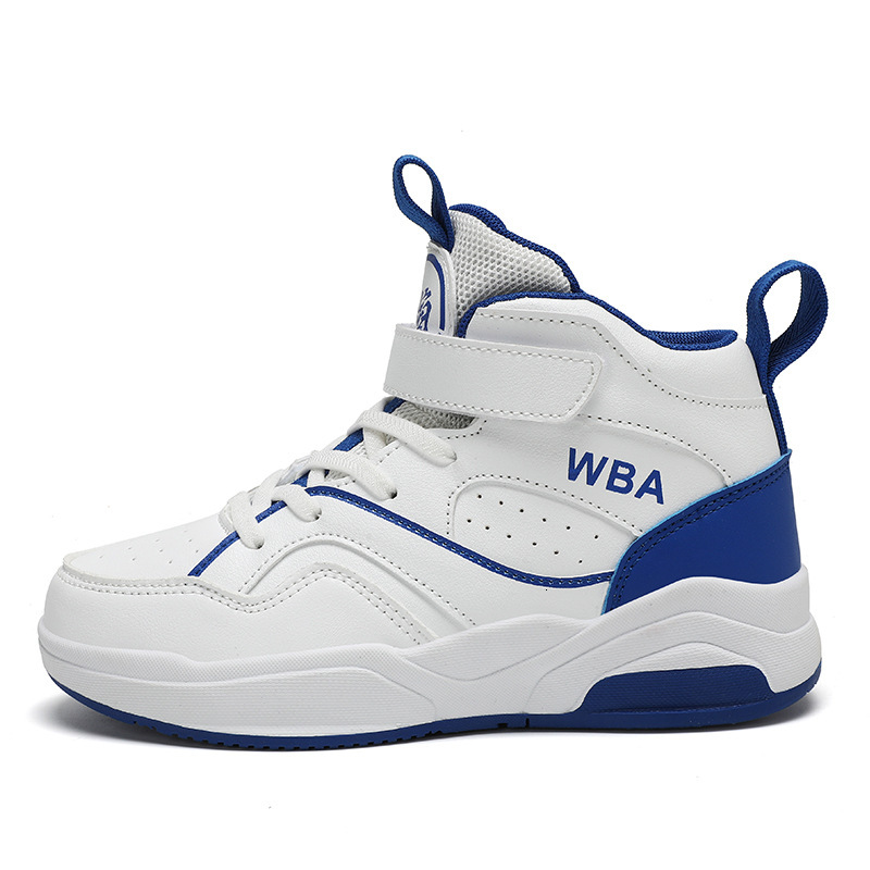 Children's Sports 2025 Spring New Fashion High-top Sneakers Boys' Running Leather Non-slip Basketball Shoes