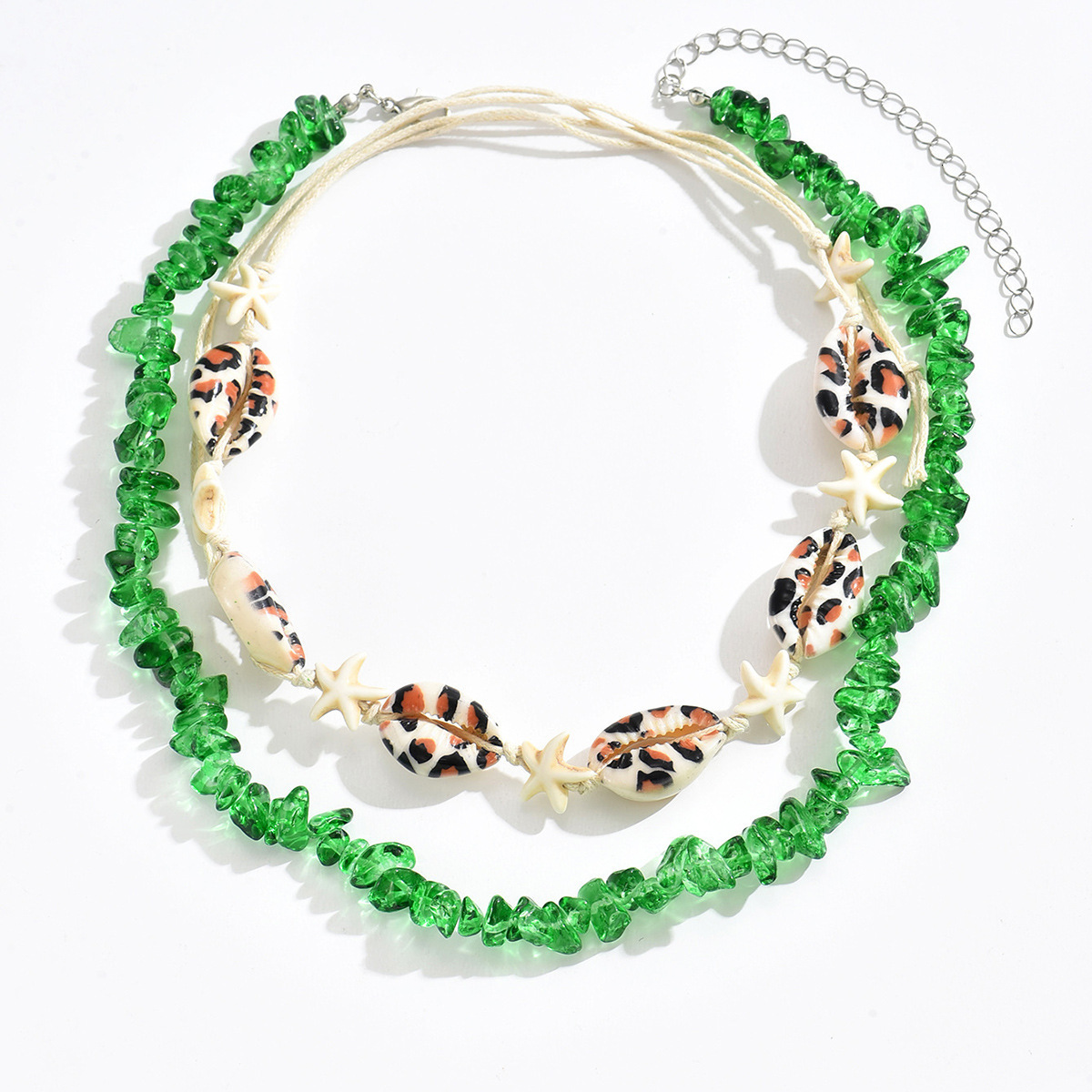 Summer Ocean Style Exaggerated Shell Pendant Light Niche Dyed Stone Jewelry Necklace for Women Jewelry for Women