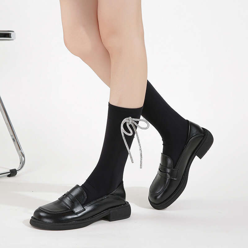 Designer Studiolee 2025 New Thick-Soled Leather Shoes Spring and Autumn Chunky Heel British Style Loafers for Women