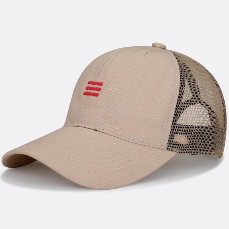 baseball cap Trendy Mesh Trucker Hat - Three - Bar Design, Ventilated, Ideal for Outdoor & Streetwear