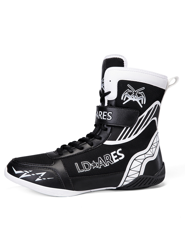 Boxing shoes Sneakers Mens trainers high top fighting indoor fitness wrestling mesh breathable support non slip