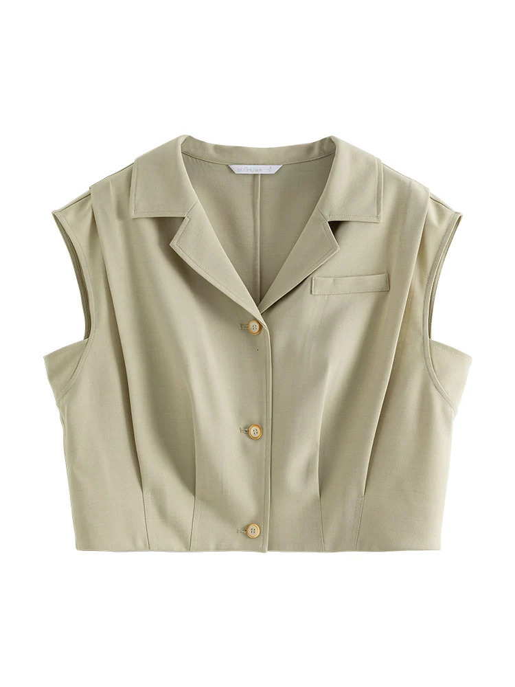 Dushu Womens Vintage Summer Women Suit Sleeveless Top Long Versatile Casual Skirt Fashion 24DS82774 24DS82831 250709