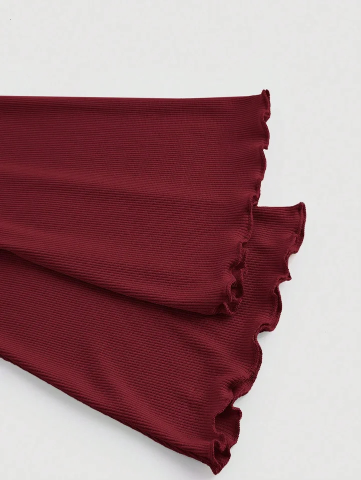 Womens Casual Slim Solid Color Large VNeck Short Flared Cuff Long Sleeve TShirt 250728