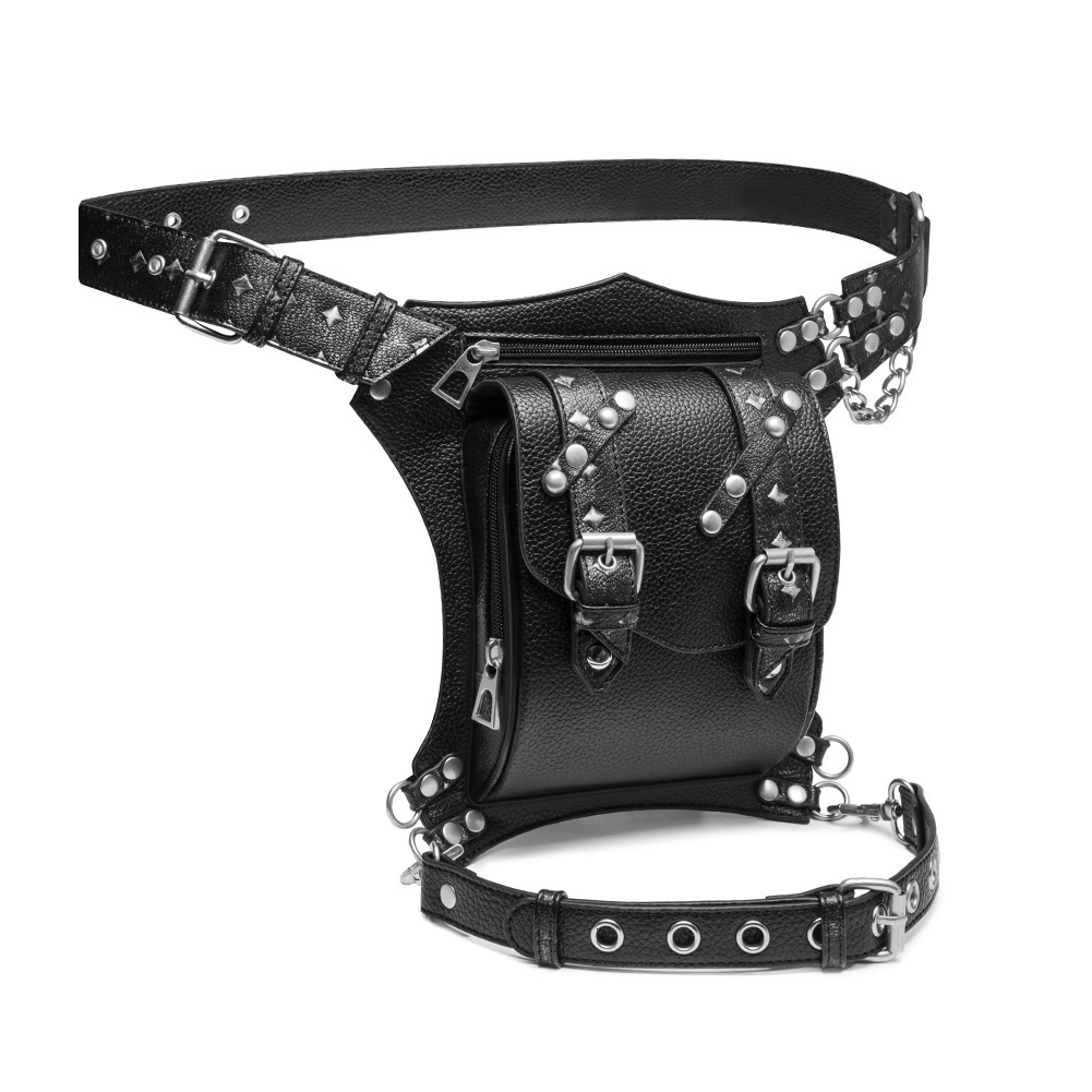 2025 Punk Outdoor for Women Versatile Chain Motorcycle Men's Waist Bag ddmymoon