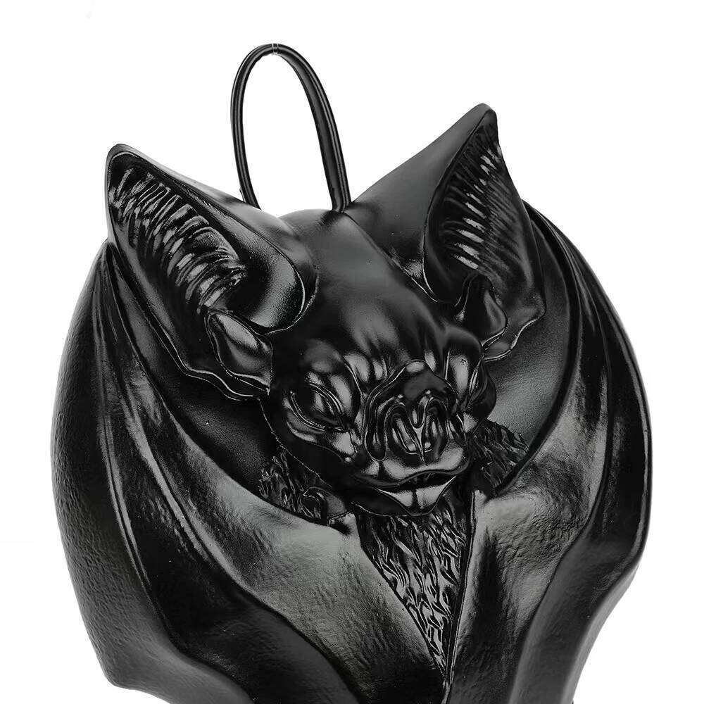 Hot Selling Latest New Girl Gothic Black Bat Shaped Halloween Backpack Handbag High Quality Designer Bags
