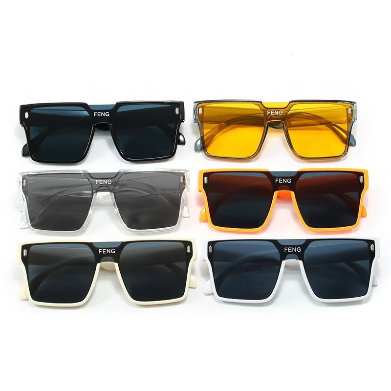Free Shipping 2025 New Designer Sunglasses Colorful Hip-hop One-piece Sunglasses Fashion Large Frame Square Sunglasses Unisex Trendy Cool Street Style