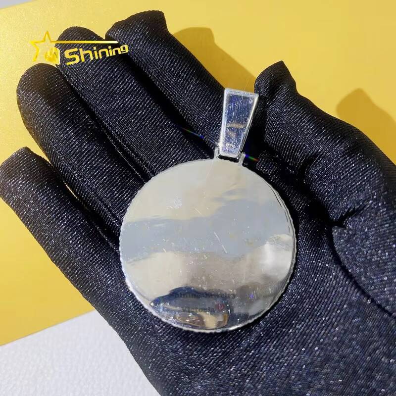 GRA Certificated Pass Diamond Tester 45MM Picture Photo Memory Custom Moissanite Hip Hop Pendant
