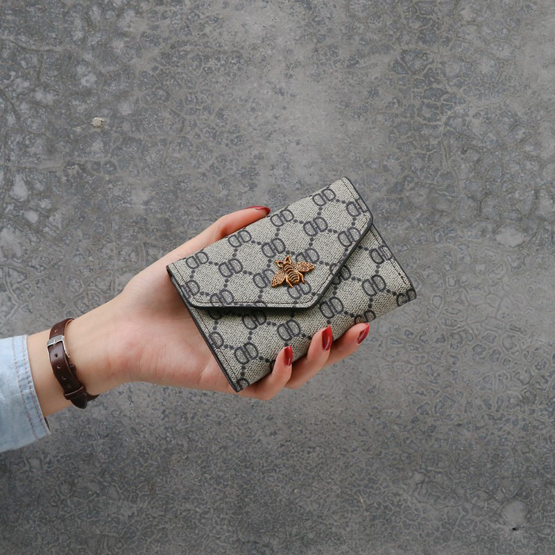 Ins New Simple Short Style 70% off Small Women's Coin Purse Card Holder Leather Wallet Trendy ddmythur