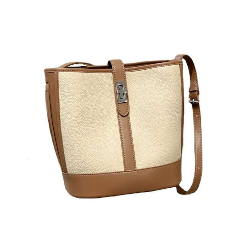 High-End First Layer Cowhide Underarm New Trendy Versatile Single Shoulder Crossbody Bucket Bag designer bag B5