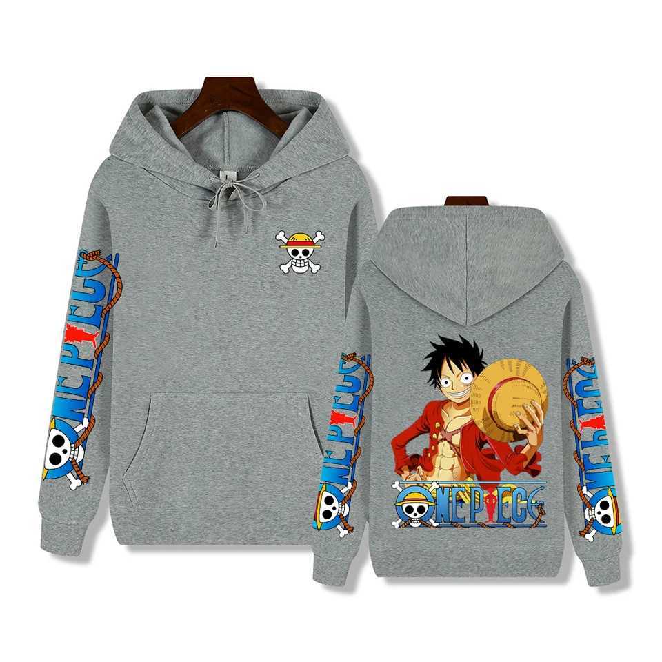 One piece sport Luffy printed autumn and winter comfortable thick mens high-quality casual warm street hoodie W250408