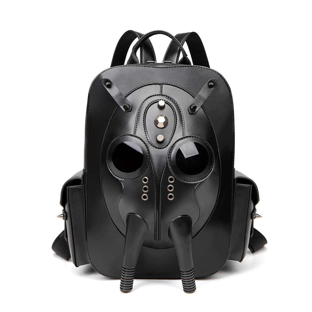 Trend Creative Dark Backpack Halloween Skull Rivet Design Niche Gothic Style ddmymoon