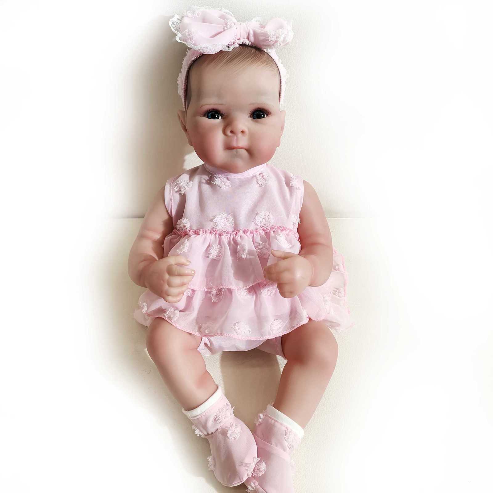 18-inch Lifelike Full Body Bettie Reborn Baby Newborn Doll Cuddly Baby Multiple Layers Painting 3D Skin with Hand Drawn Hair W250728