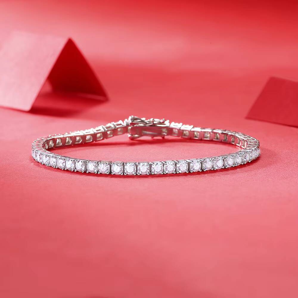 Zhanlong 12462 Full Pave Moissanite S925 Silver with 18K Gold Plated for Party Evening Wear Bracelet
