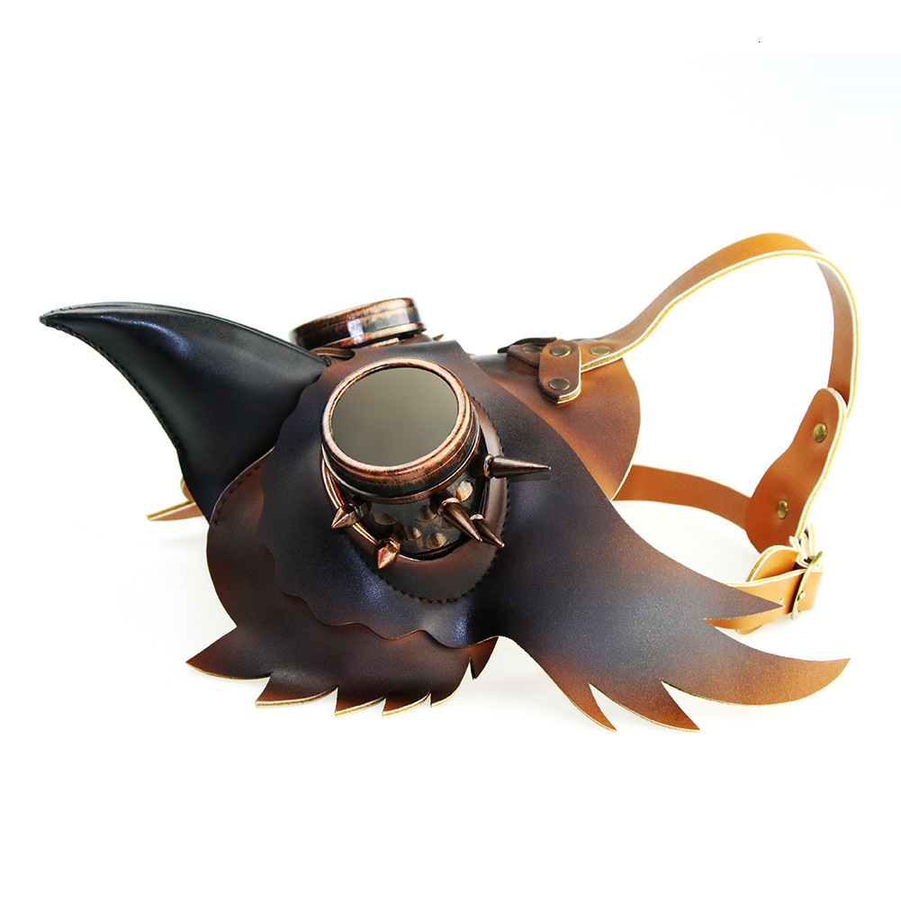 Steampunk Medieval Plague Bird Beak Halloween PU Animal Mask Bar Prop ddmymoon