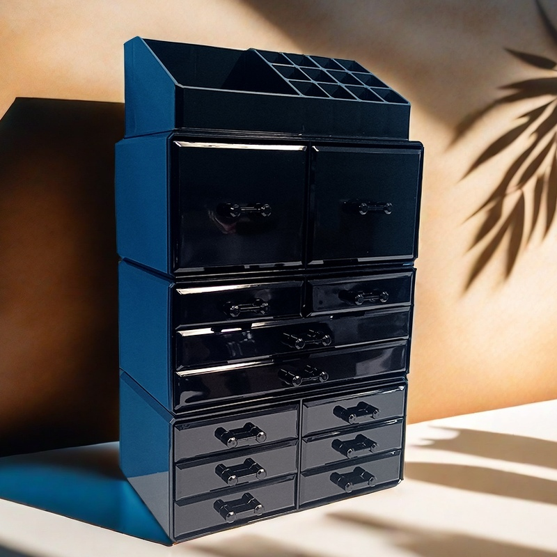 Durable Stackable Beauty Supplies Holder: Sleek All-In-One Cabinet Design by Colorful Material