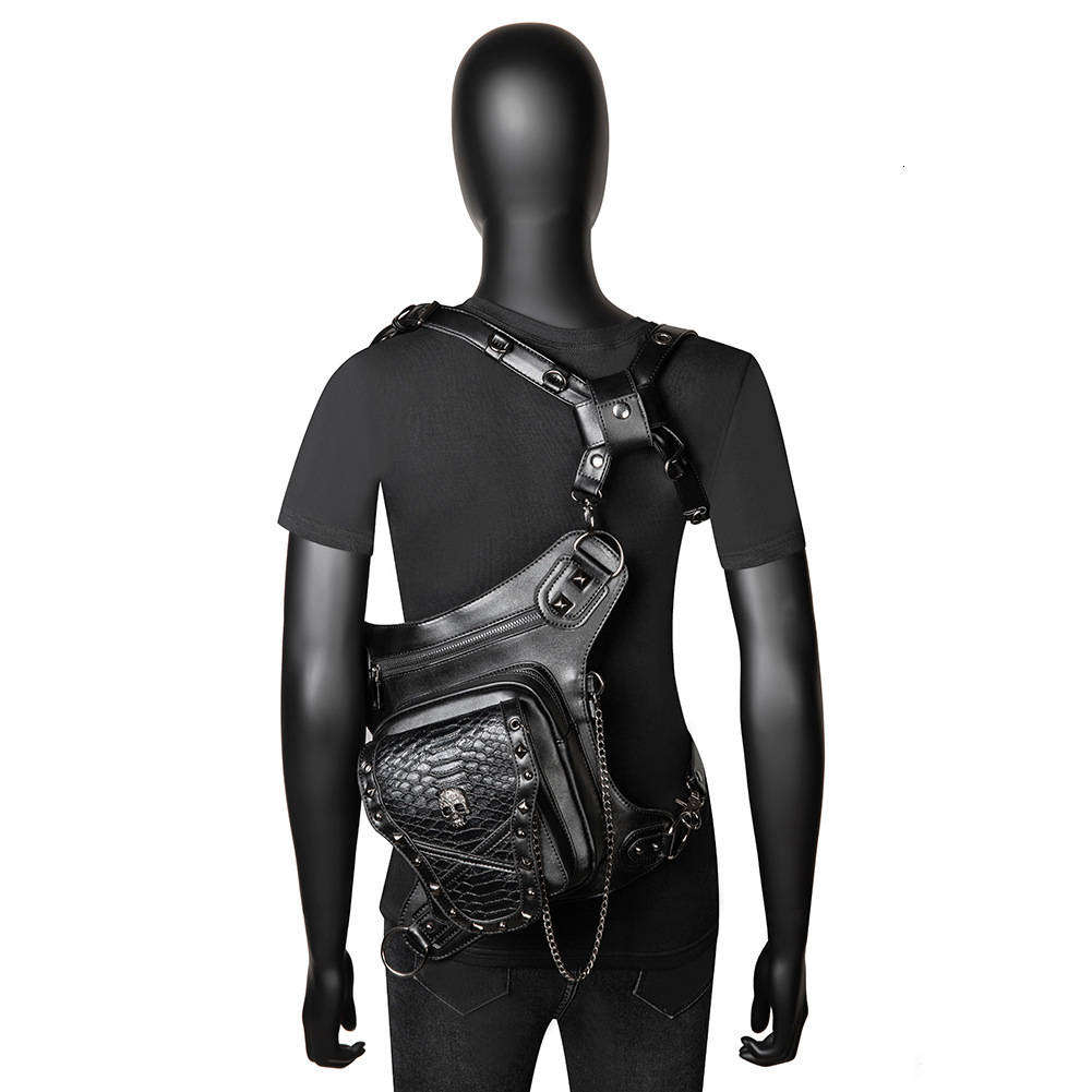 New Bags Women Halloween Skull Outdoor Riding Waist Rivet Ladies Crossbody Bag ddmymoon