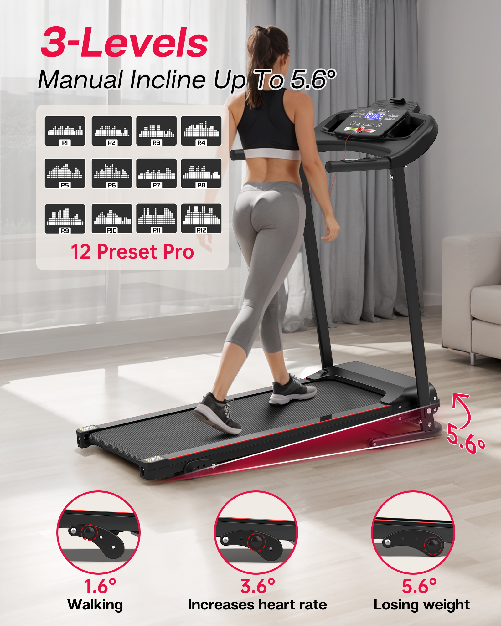 Compact Foldable Treadmill for Home Fitness - Durable & Space-Saving Design