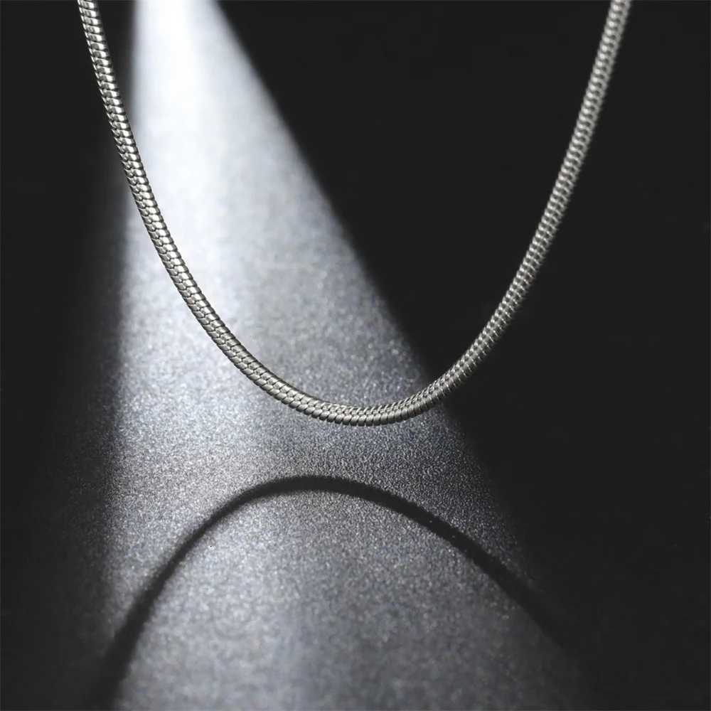 My Shape Round Snake Chain Necklace for Women Men Stainless Steel Link Chain 0.9mm 1.2mm 2mm Choker Fashion Jewelry Gifts XJ250708