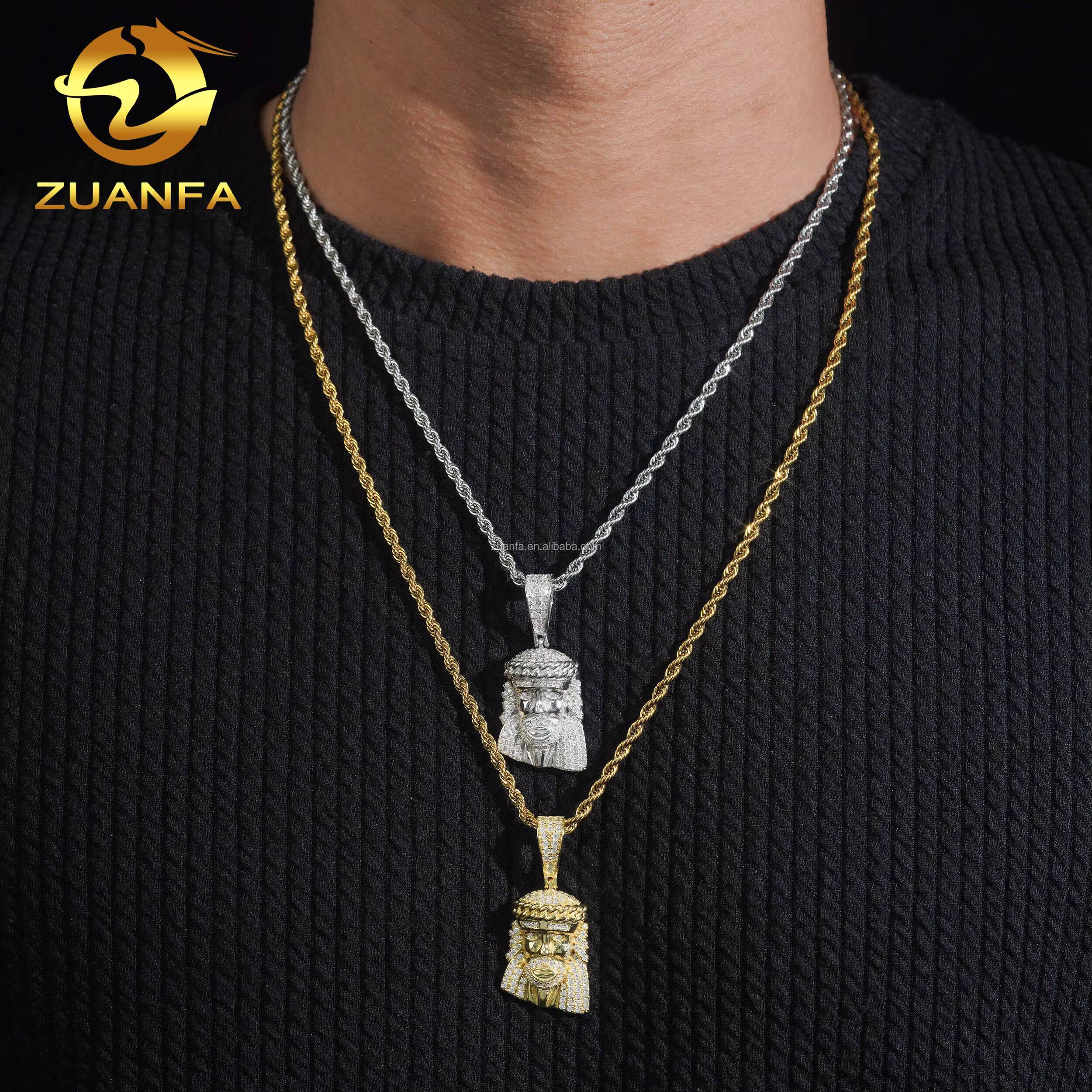 Pass Diamond Tester Drop Shipping Fashion Religious Jewelry Hip Hop 925 Sterling Silver VVS Moissanite Diamond Jesus Pendant