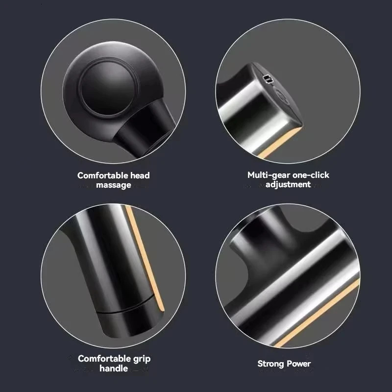 2025 Mini Massage Gun USB Portable Muscle Relaxation Vibrating Fitness Equipment for Neck Back Shoulder Pain Relief 250714