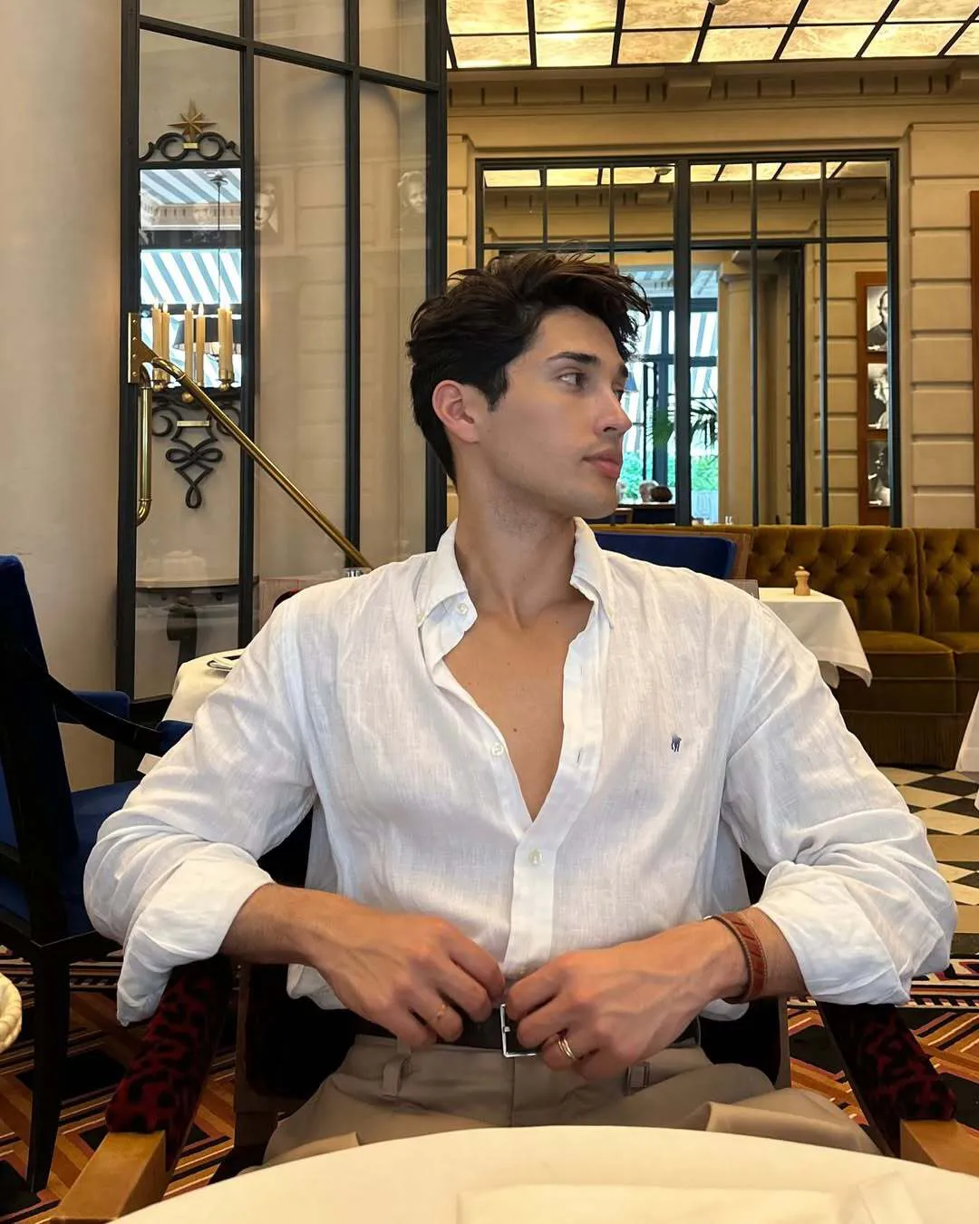 rl Shirts Linen men shirt Pony label blouse Blouse Embroidery couple Long sleeve sun protection leisure sports shirt Polo designer Spring Autumn T1j6#