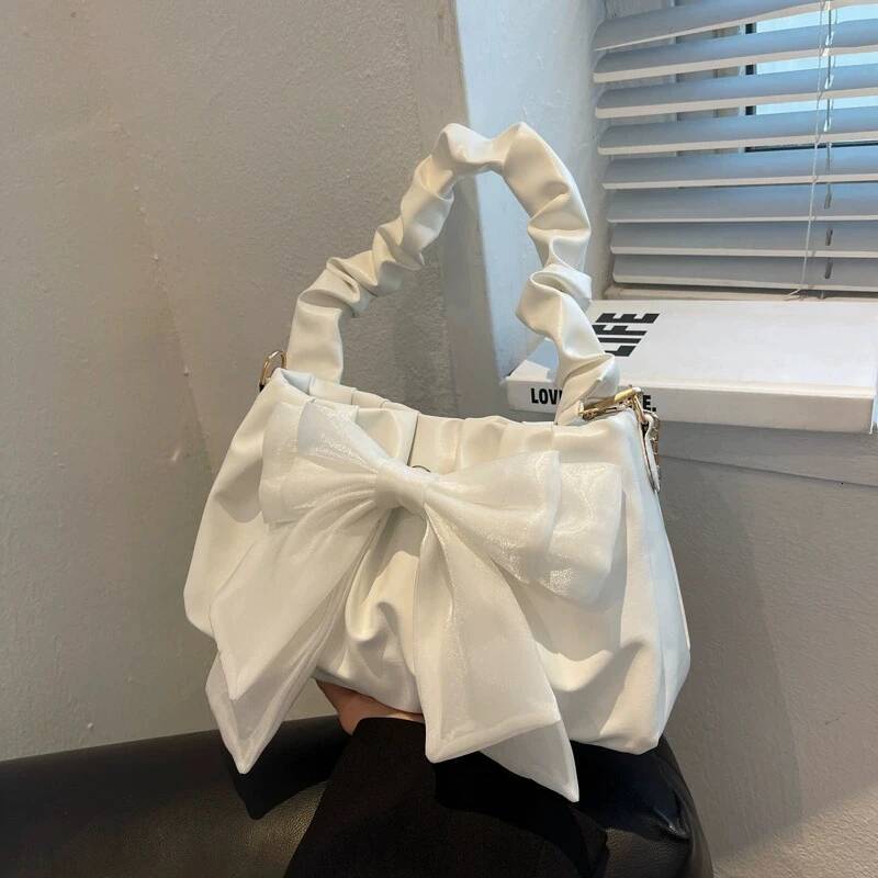 Fashion casual chain crossbody cute bow shoulder underarm bag