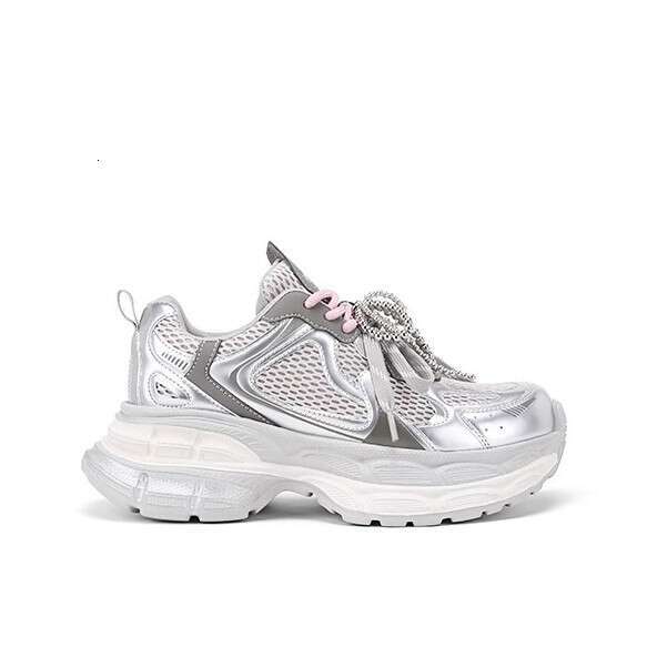 Su Yinyin Summer New Dad for Women 2025 College Style Thick-Soled Sneakers Mesh Breathable Casual Shoes Versatile