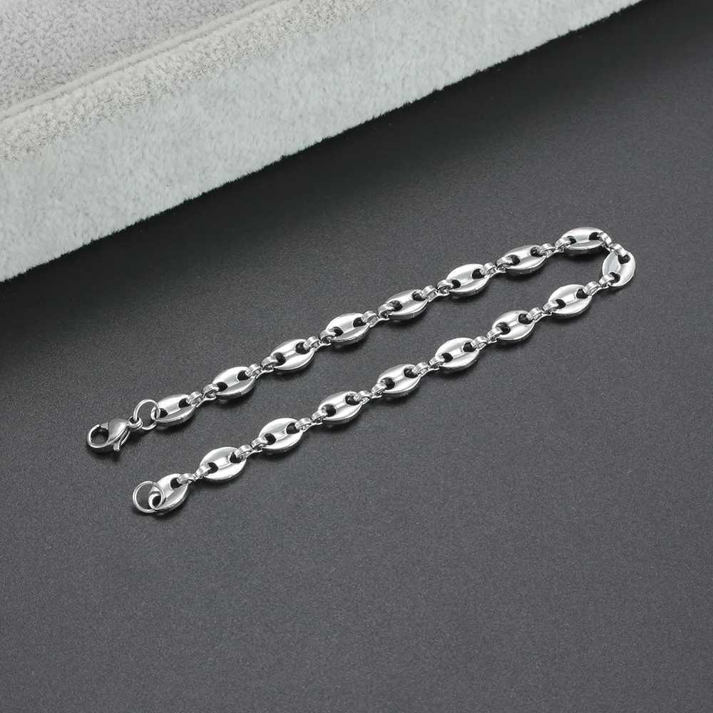 2023 Luxury Stainless Steel Bracelets for Men and Women Silver Color Coffee Bean Box Chain Bracelet Charm Jewelry Gift 7-9 Inches W250728