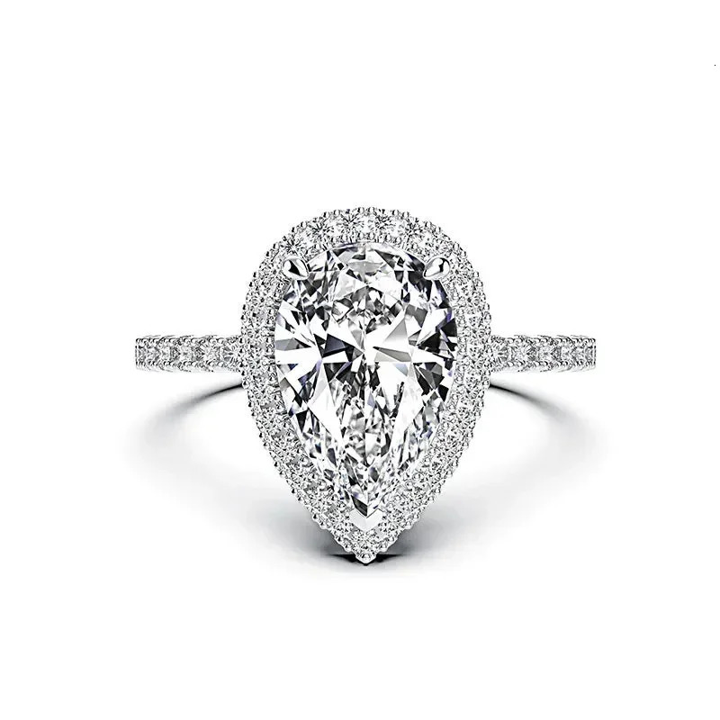 Water Drop Shaped Zirconia Proposal Ring for Women Wedding Party Accessories Temperament Jewelry Engagement Ceremony 250728