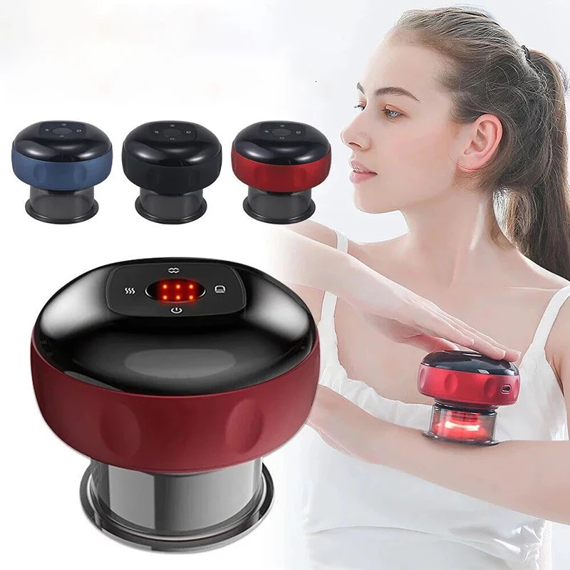 Body Scraping Massage Smart Electric Vacuum Cupping Heating Suction Cup Device Back Neck Arm Massger 250725