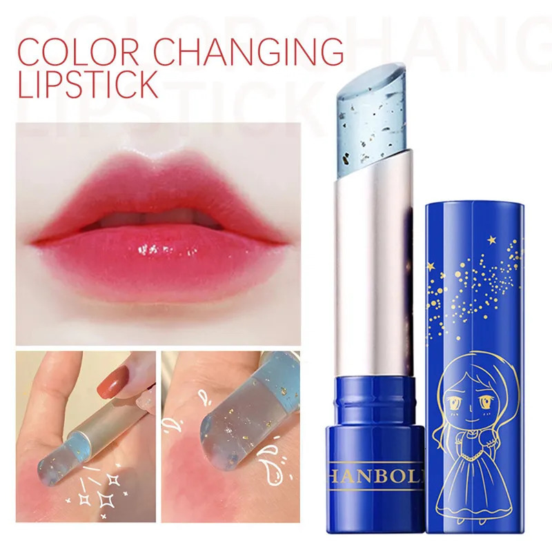 Lip Balm Color Changing Gold Foil Lip Gloss Natural Long Lasting Lip Stick Lip Glaze Lip Makeup Lip Care 250726