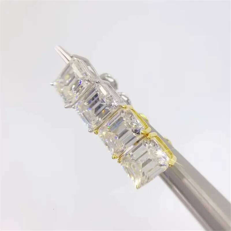 S Sterling Sier Test Dia Pass Moissanite Studs Earrings Men Women Nice Gift for Friends